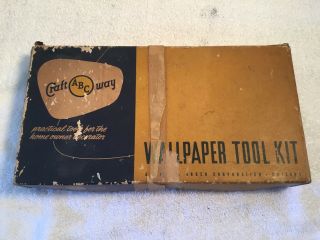 Vintage A.  B.  C Craft Way Wallpaper Tool Kit (american Brush Corporation) /w Paper