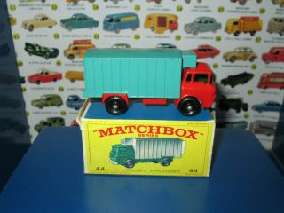 Matchbox Lesney 44 Gmc Refrigerator Truck Shiny Paint Vnm W/original Box