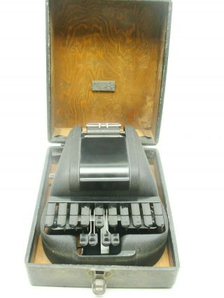 Vintage Stenotype Court Recorder Stenograph Machine With Case 1933 Pat Chicago