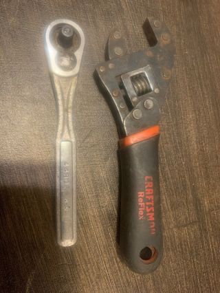 Craftsman 44907 A - Ae 1/4” Ratchet & Craftsman Reflex Adjustable Wrench 45781