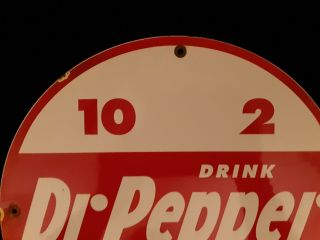 VINTAGE DRINK DR PEPPER 10,  2,  4 PORCELAIN ADVERTISING SIGN 3