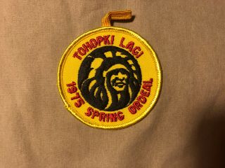 O - Shot - Caw Lodge Tohopki Lagi Chapter 1975 Spring Ordeal Patch
