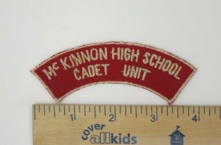 Australian Army Shoulder Patch Post Ww2 Vintage Mckinnon High School Cadet Unit