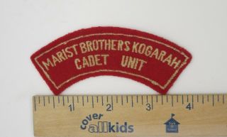 Australian Army Flash Patch Post Ww2 Vintage Marist Brothers Kogarah Cadet Unit