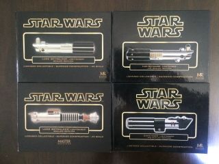 Star Wars Master Replicas.  45 Lightsabers.  Set Of 4: Luke/vader Anh Esb Rotj