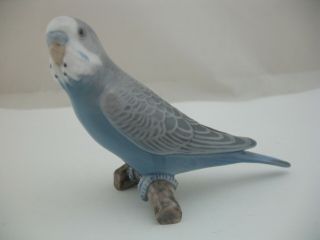 Bing & Grondahl (b&g) Bird Figurine 2210: Blue Budgerigar