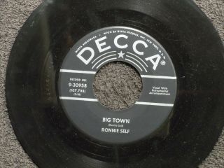 Ronnie Self Big Town Decca 30958 M -