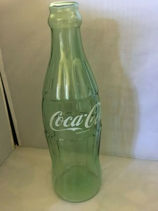 Vintage 20 " Large Giant Coca Cola Coke Thick Green Glass Bottle