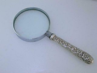Sterling S KIRK & SON Magnifying Glass REPOUSSE 3