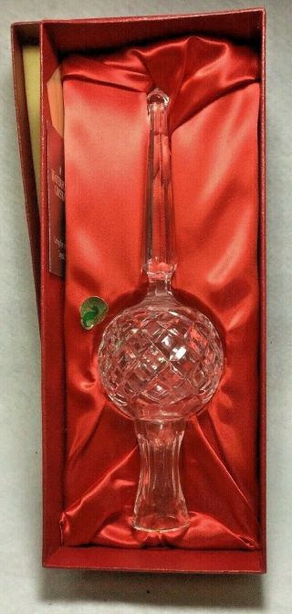 Waterford Lismore Diamond Crystal Christmas Tree Topper Vintage