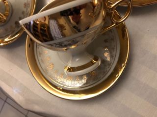 Vintage Bavarian Ceramic Gold 26 Pc.  Coffee / Tea Set