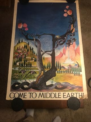 Come To Middle Earth 24x37.  5 Ballantine Poster Tolkien Fellowship Of The Ring