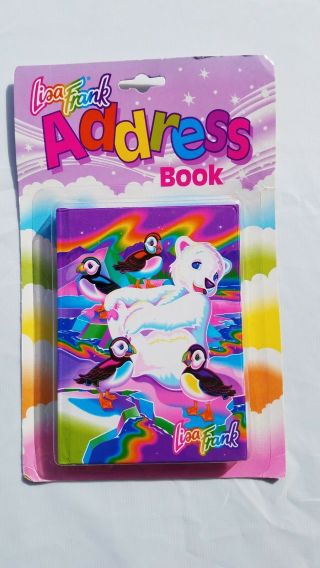 Vintage Lisa Frank Address Book Polar Bear Rainbow