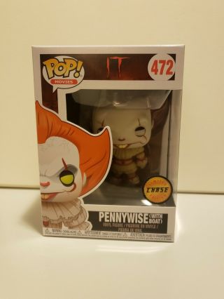 Funko Pop - Chase Sepia Pennywise With Boat Green Eye Box First Edition Error
