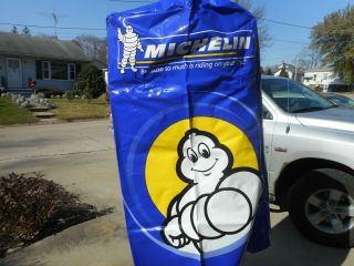 Vintage Nos Michelin Man Tire Gas Station Advertising Tire Stack Cover Top Sign