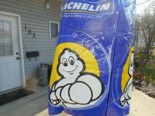 Vintage NOS MICHELIN MAN TIRE Gas Station Advertising TIRE STACK COVER TOP SIGN 3