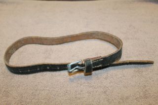 Ww2 German Army Non - Mounted Personal Leather Equipment Strap W/buckle