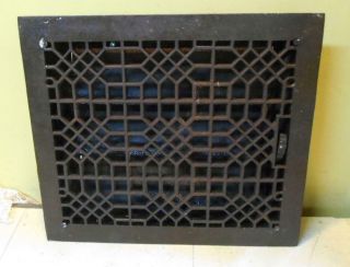 Vintage Antique Cast Iron Floor Grate Wall Grate Louvers 16 " X14 "
