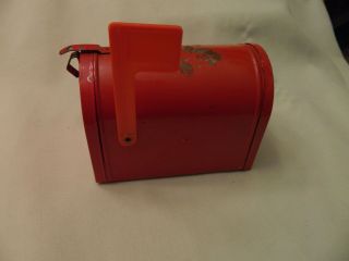 Vintage Red Metal Christmas/holiday Mailbox - Euc - Hong Kong