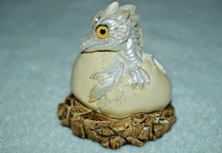 Vintage Retired 1984 Hatchling Pena Windstone Edition Pearl White Dragon Melody