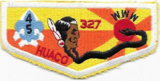 Ys1 Huaco Lodge 327 Order Of The Arrow Oa Flap Boy Scout Of America Bsa