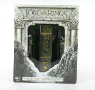 Lord Of The Rings The Fellowship Of The Ring Collectors Dvd Set With Bookends