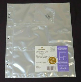 Nip Hallmark 5 Pocket Large Album Refill Package 8 Pages Ar 6502