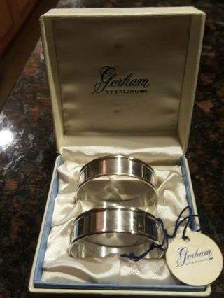 Set Of 2 - Vintage Gorham Sterling Silver Napkin Ring Holder 6290