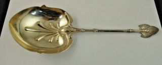 Gorham “lotus” Sterling Silver 9 1/4 Inch Large Solid Berry/casserole Spoon