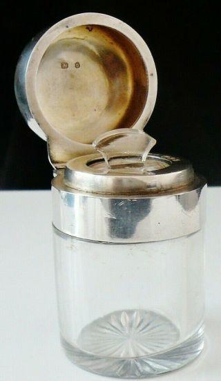 Antique Silver Topped Scent Perfume Bottle,  Henry Matthews Birmingham 1895