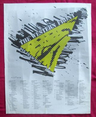 Western Front Festival Poster 1980 Punk Synth Kbd Black Flag,  Many