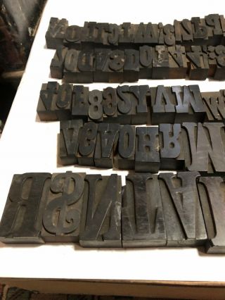Vintage Letterpress Wood Type Letters - 115 Misc Sizes - Britain Herald. 2