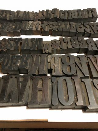 Vintage Letterpress Wood Type Letters - 115 Misc Sizes - Britain Herald. 3