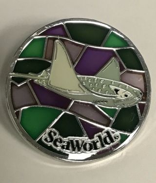Seaworld Pin — Retired Stained Glass Spotted Ray