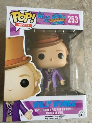Funko Pop Willy Wonka And The Chocolate Factory Vinyl Figure 253 Vaulted Rare