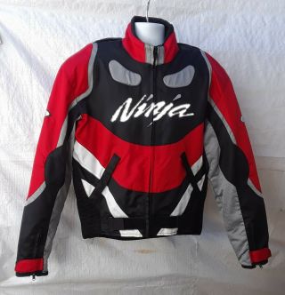 Vtg 80s Ninja Kawasaki Motorcycle Jacket Racing Mens Xl To L