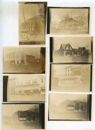 1933 Photos X 8 Independence Mo Square Including Court House Renovation (truman)