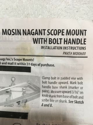 ATI Mosin Nagant Bolt Handle And Scope Mount Kit 2