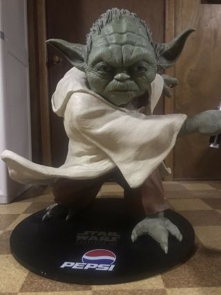 Star Wars Life Size Yoda Statue (pepsi) Limited Edition Episode Iii 1328/2000