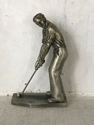 The Golfer Mk 0144 1981 Schmid Fine Pewter Usa Figurine
