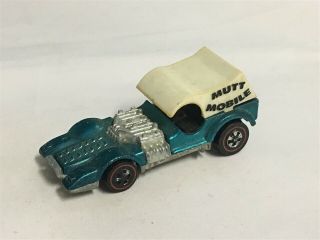 Vintage Aqua Mutt Mobile Redline Hotwheel Diecast Car