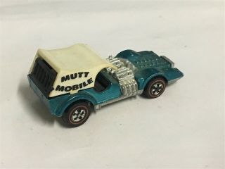 Vintage Aqua Mutt Mobile Redline Hotwheel Diecast Car 2