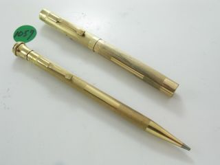Vintage Gold Filled Wahl Fountain Pen And Pencil Set