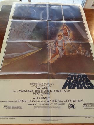 Star Wars 1977 Movie Poster Style A 1 - Sheet George Lucas Sci - Fi