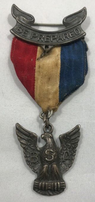 Vintage Robbins Bsa Boy Scouts Sterling Silver Eagle Scout Badge Medal
