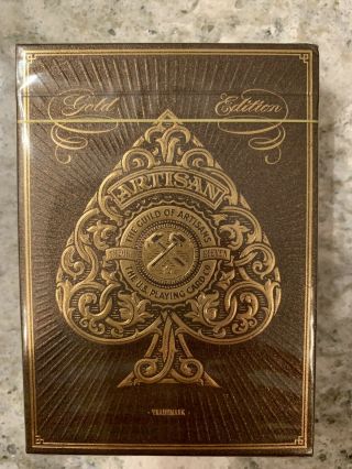 Gold Artisan Theory 11 Playing Cards - Rare Deck Dented