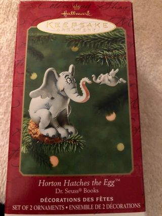 Dr Seuss Horton Hatches The Egg Set Of 2 Hallmark Keepsake Christmas Ornaments