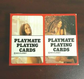 1973 Playboy Playmate Box Playing Cards Two Separate Decks Nude Pictures Photos