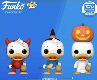 Funko Shop Exclusive Pop Disney: Huey,  Dewey & Louie Halloween 3 - Pack