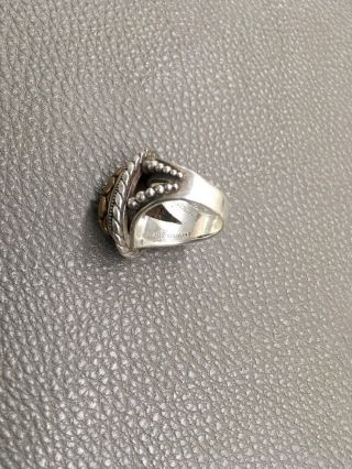 STEPHEN DWECK Bronze Sterling Silver Flower Ring Size 6 1/2 3
